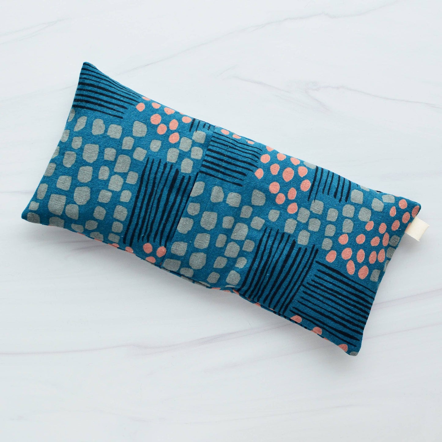 Weighted Lavender Eye Pillow in Aerial View Midnight Canvas: Lavender