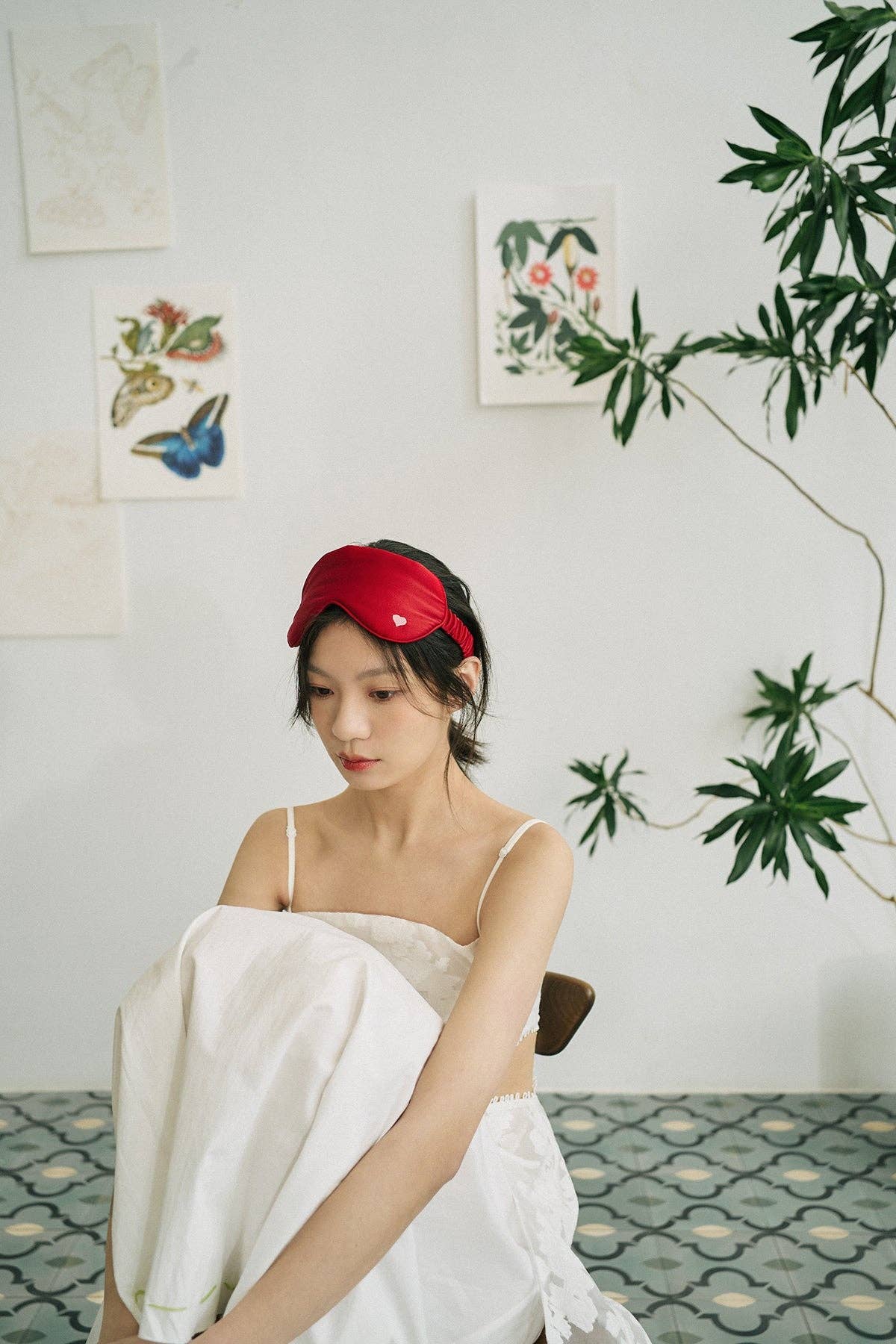“Love Heart” Silk Sleep Eye Mask - Red