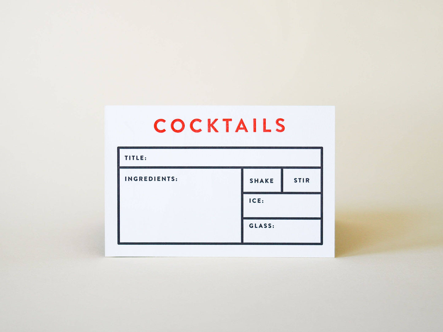 Cocktail Recipe Card Pack