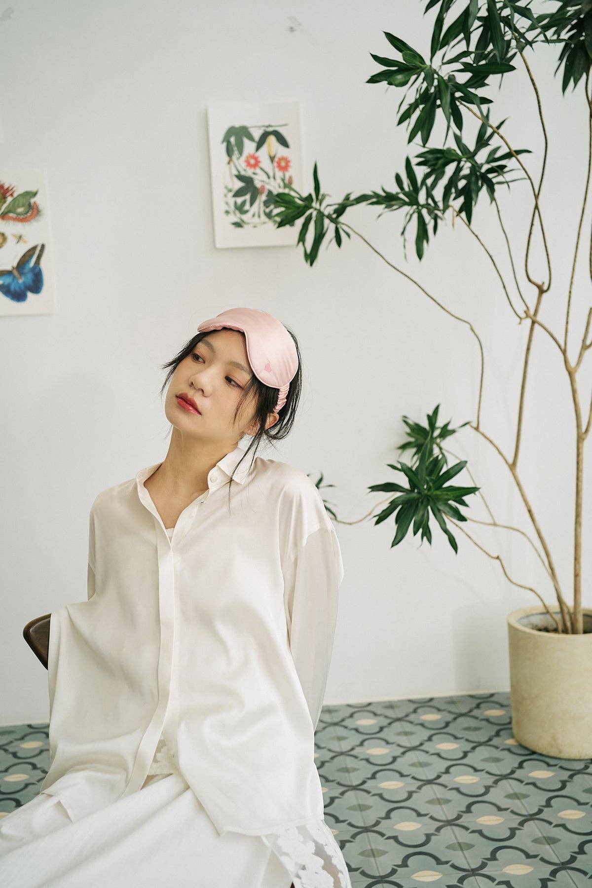 “Love Heart” Silk Sleep Eye Mask - Pink