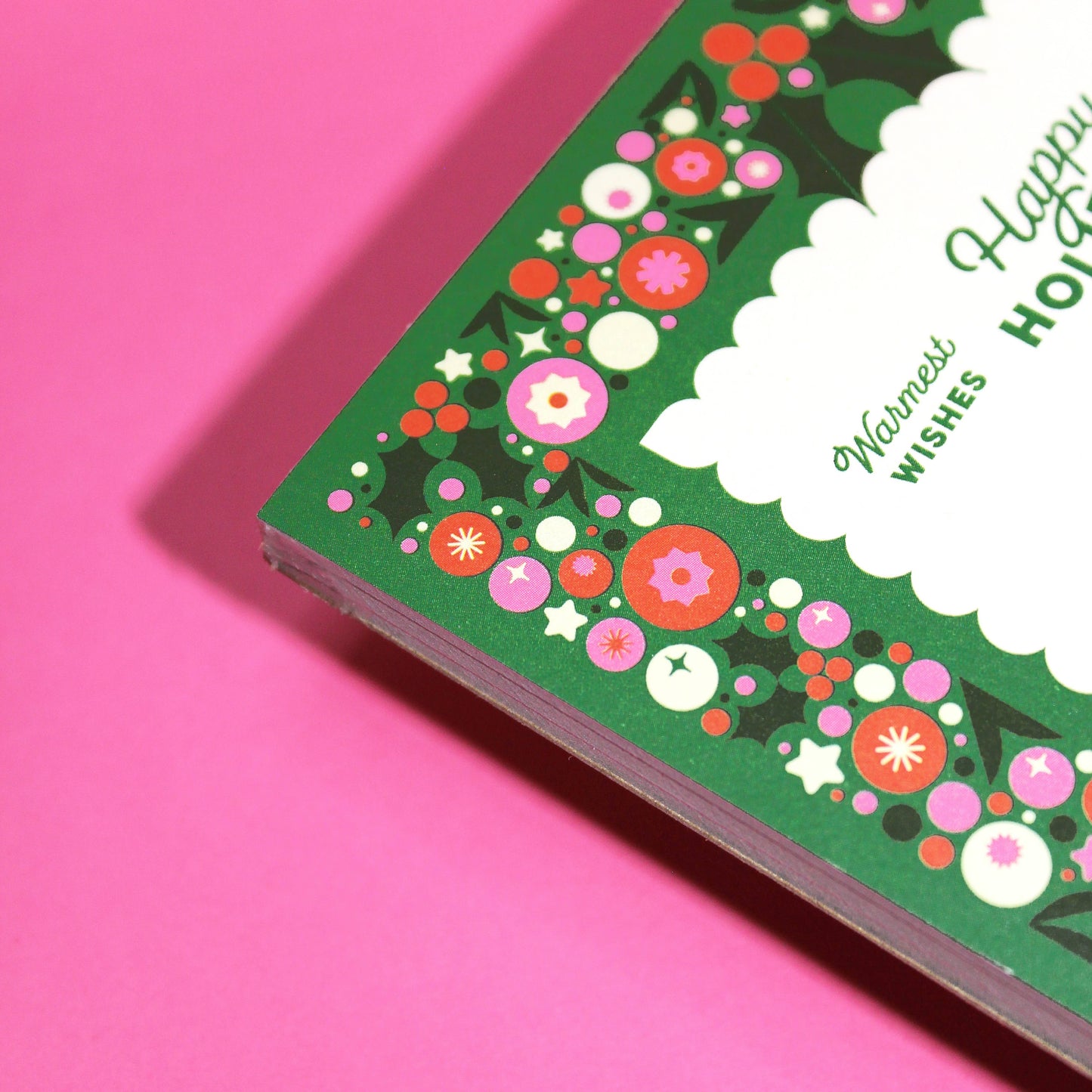 "Cheerful Garland" Christmas Notepad Stationery (4x6)