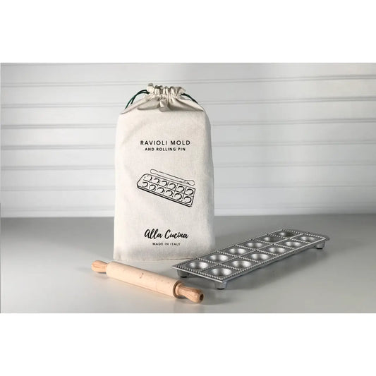 Italian 12-piece Ravioli Mold with Roller