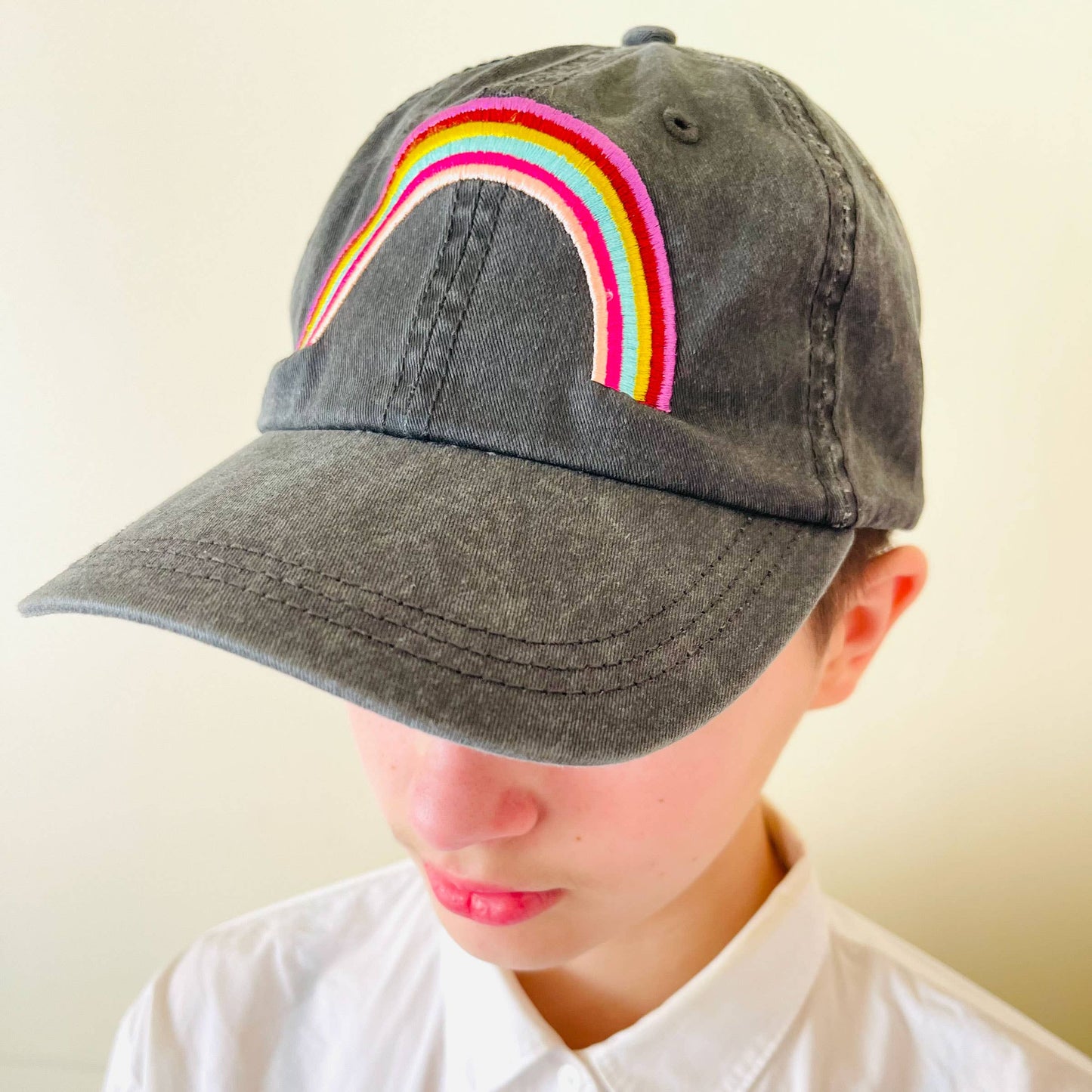 Super Rainbow Embroidered Baseball Cap