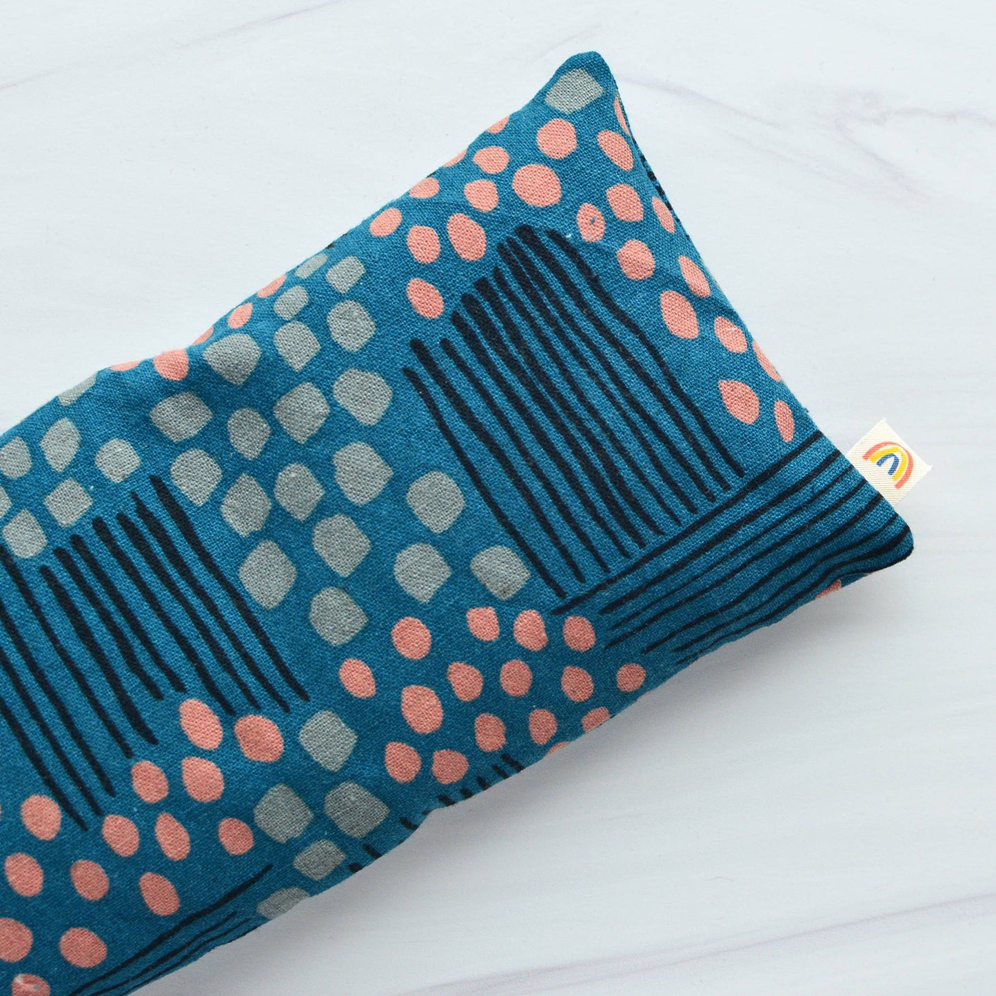 Weighted Lavender Eye Pillow in Aerial View Midnight Canvas: Lavender