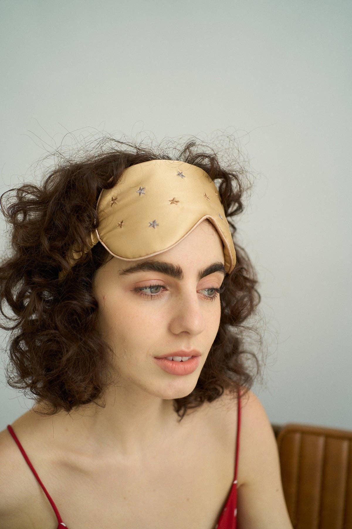 “Starry Night” Silk Sleep Eye Mask - Gold