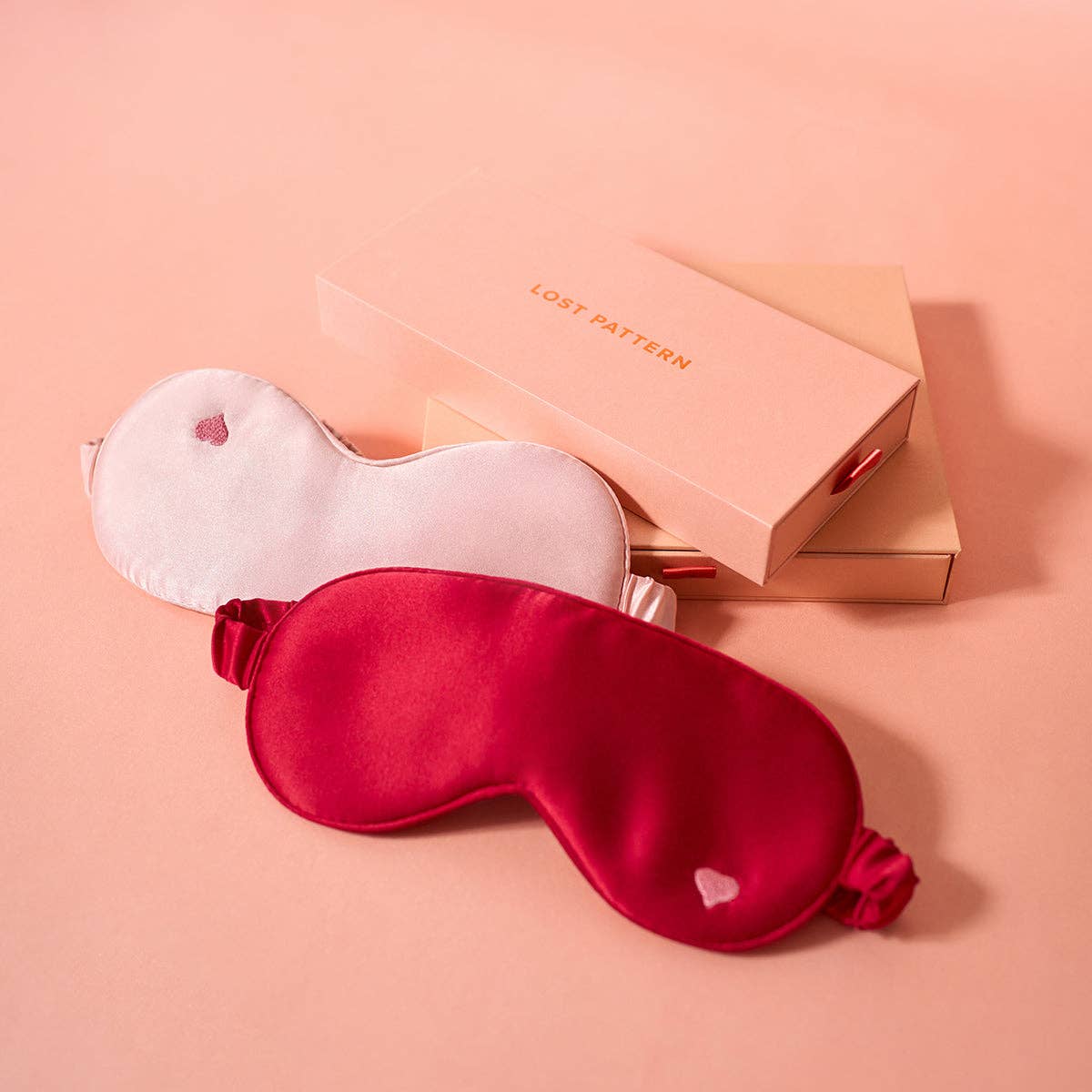 “Love Heart” Silk Sleep Eye Mask - Red