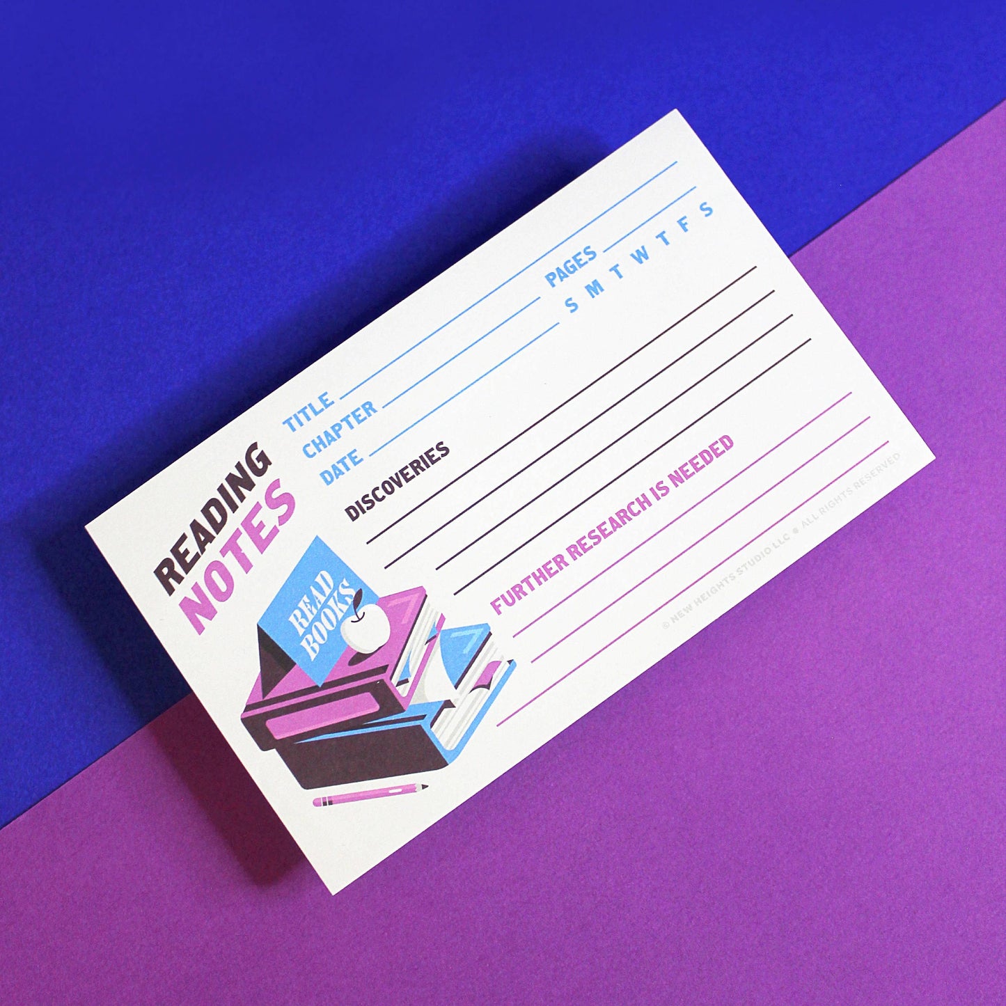 "Reading Notes" Sticky Notes For Annotations (5x3)