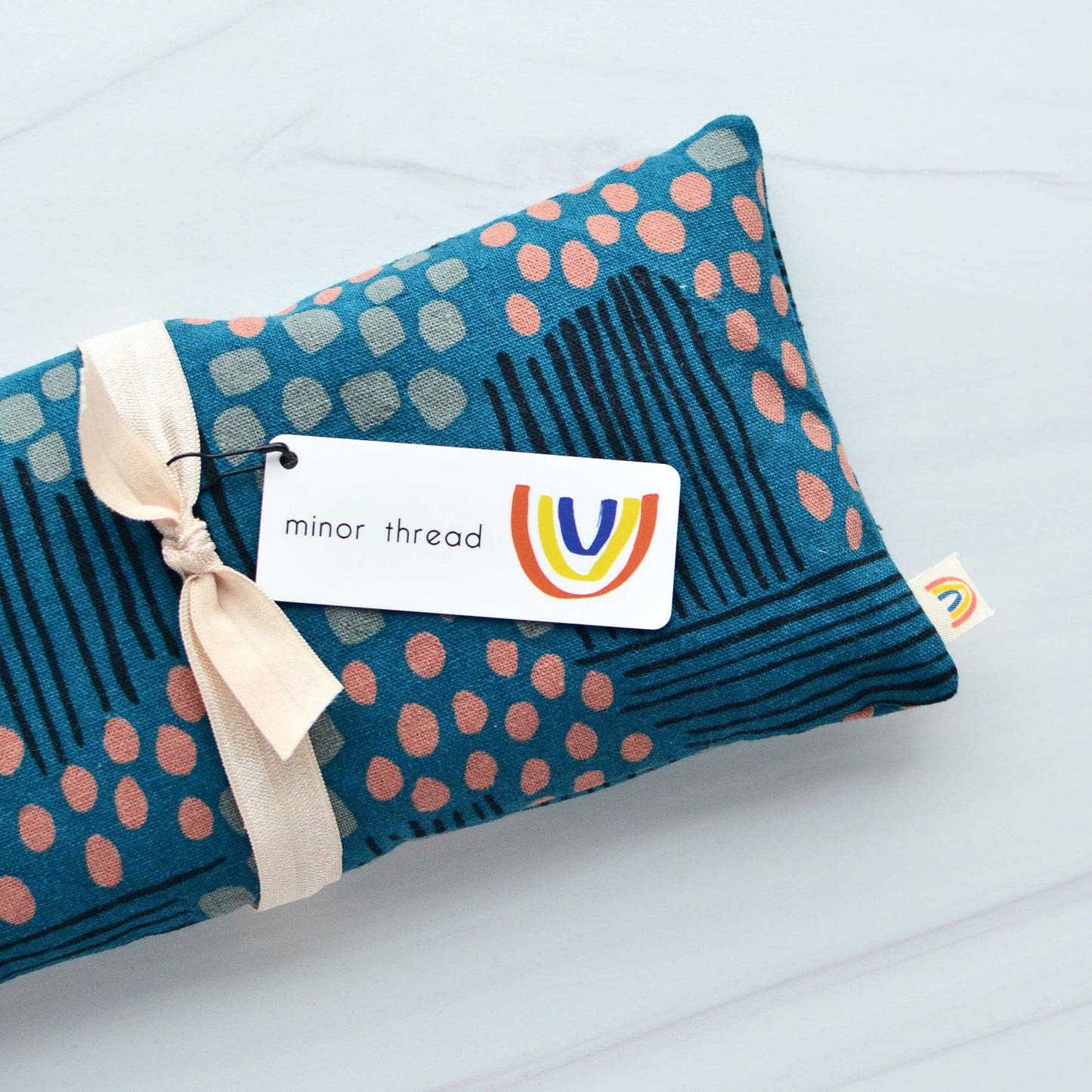 Weighted Lavender Eye Pillow in Aerial View Midnight Canvas: Lavender