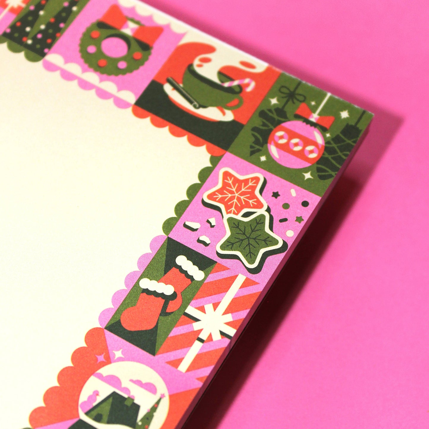 "Jolly Holiday" Christmas Holiday Stationery Notepad (5x7)