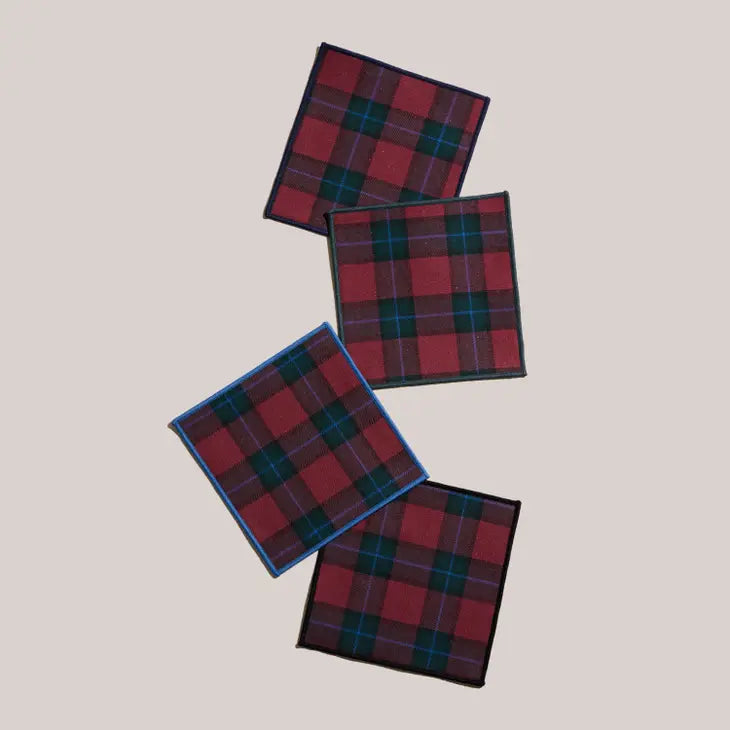 Jubilee Plaid Cocktail Napkin Set
