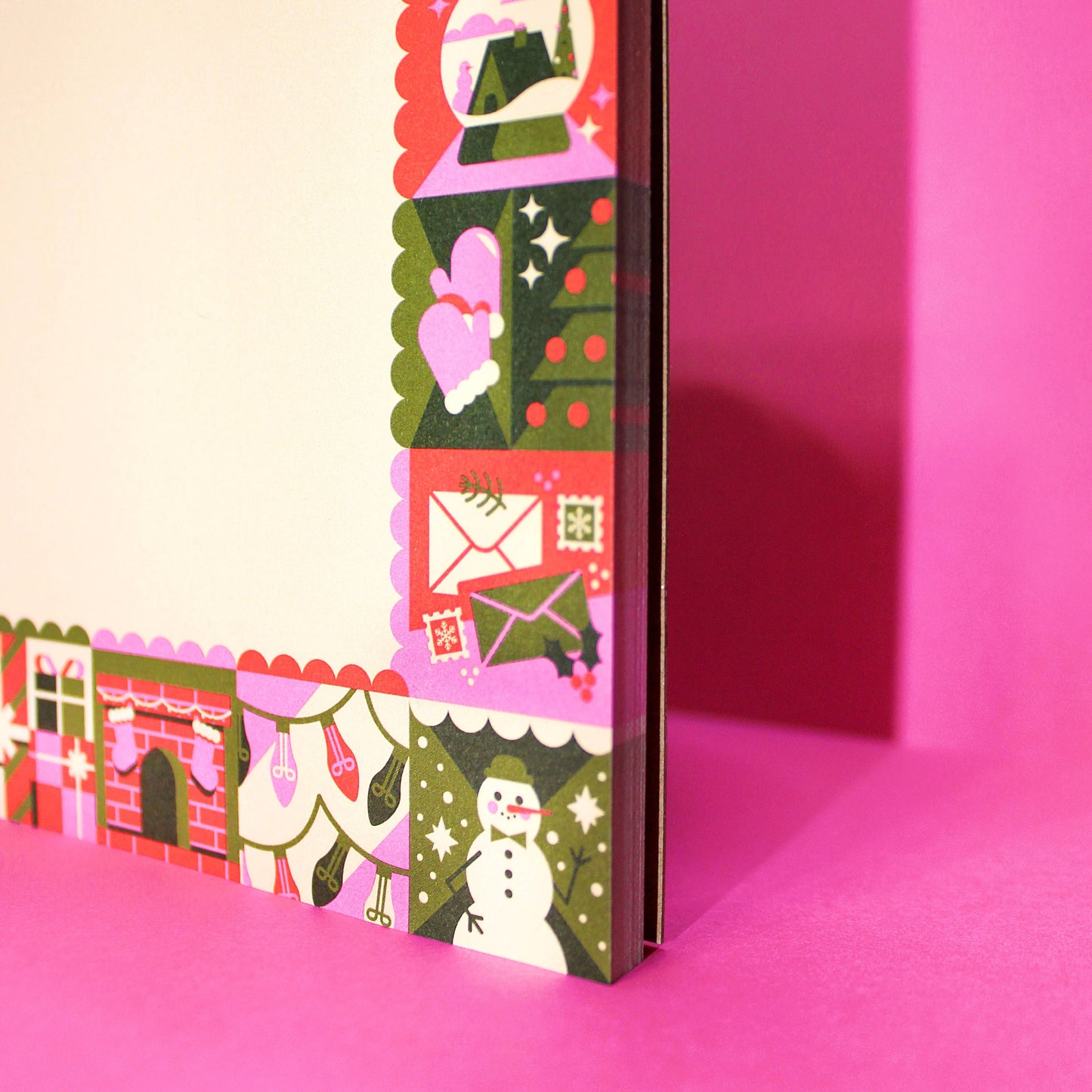 "Jolly Holiday" Christmas Holiday Stationery Notepad (5x7)