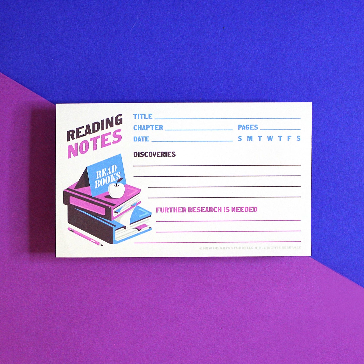"Reading Notes" Sticky Notes For Annotations (5x3)