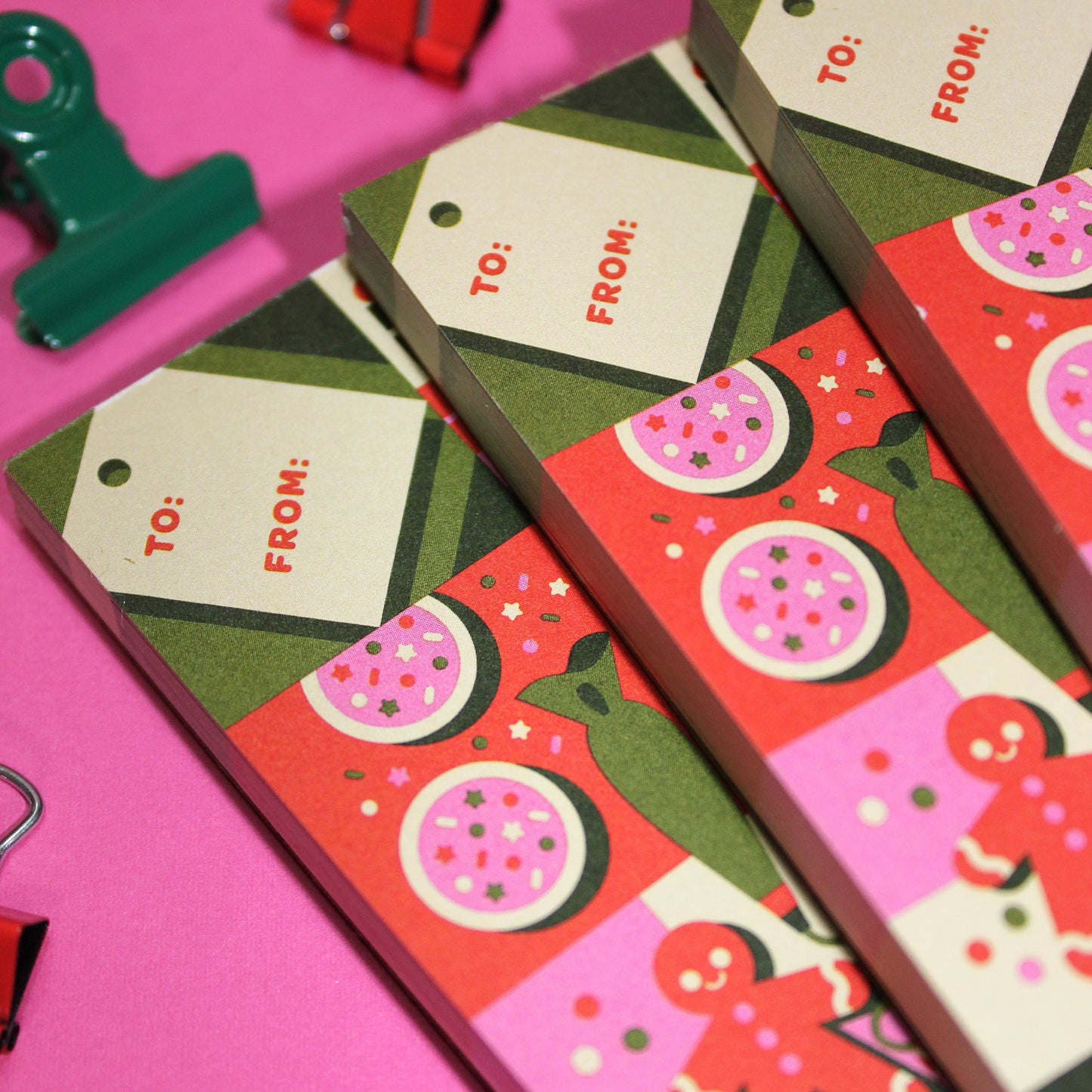 "Jolly Holiday" Christmas Holiday Stationery Notepad (5x7)