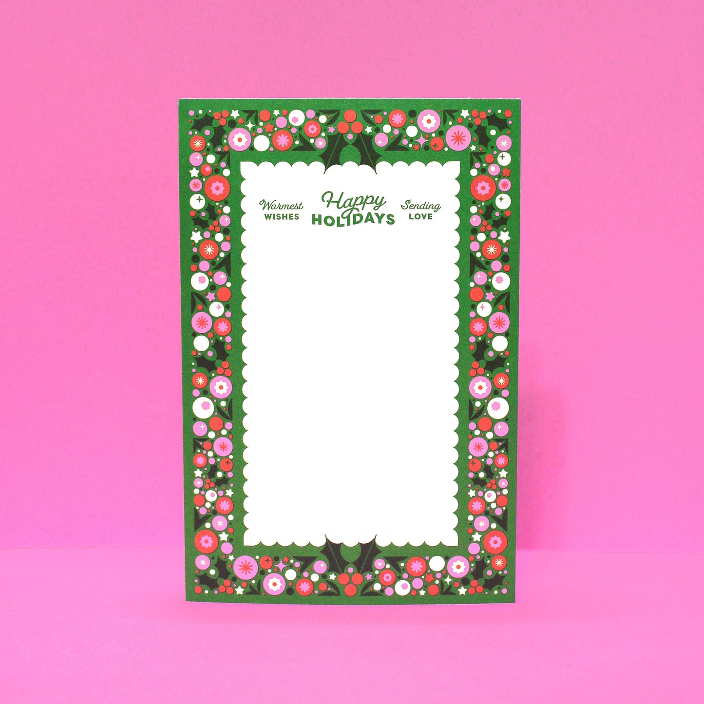 "Cheerful Garland" Christmas Notepad Stationery (4x6)