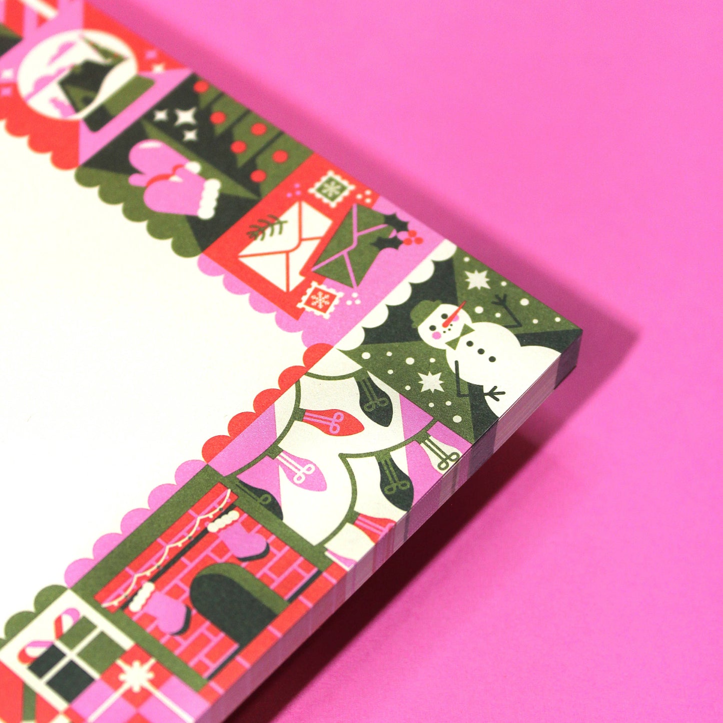 "Jolly Holiday" Christmas Holiday Stationery Notepad (5x7)