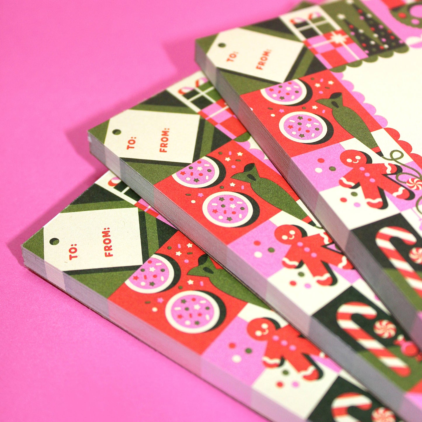 "Jolly Holiday" Christmas Holiday Stationery Notepad (5x7)
