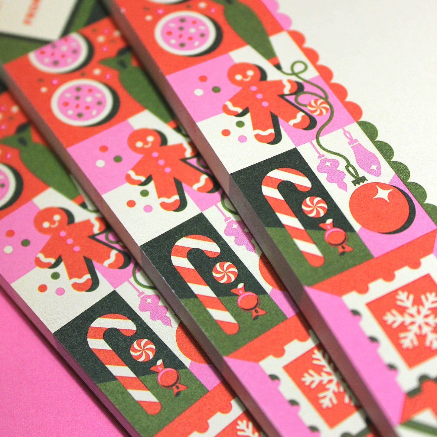 "Jolly Holiday" Christmas Holiday Stationery Notepad (5x7)