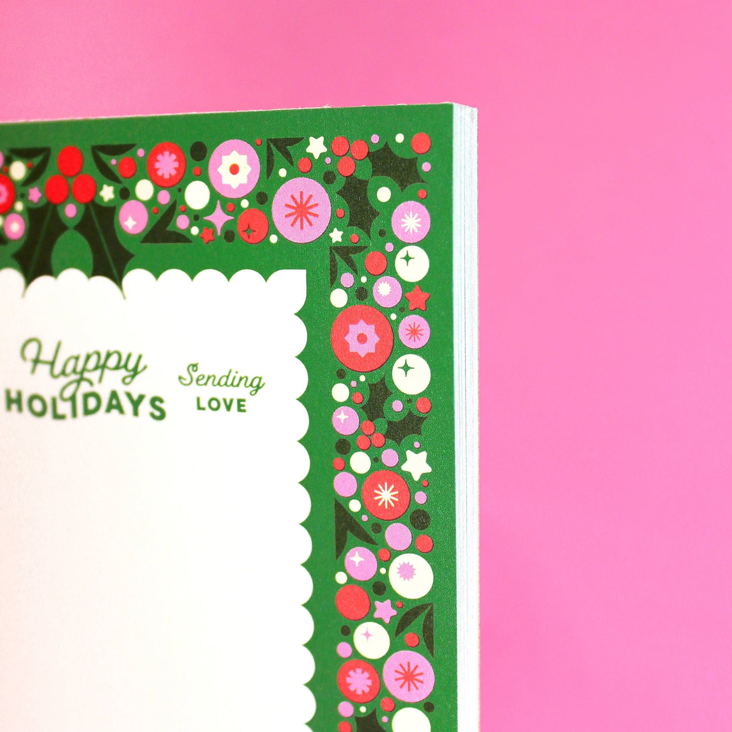 "Cheerful Garland" Christmas Notepad Stationery (4x6)