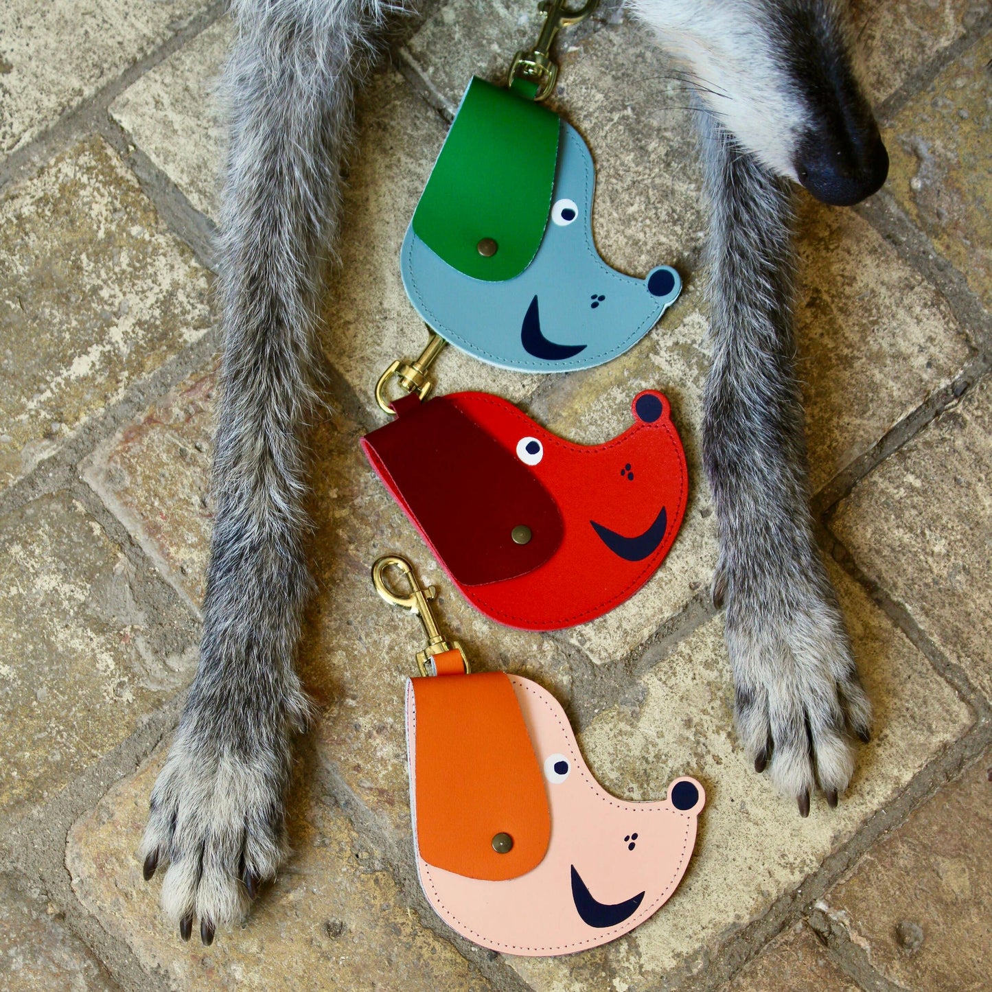 Ark Colour Design - Doggy Bag Holder with Clip - Heritage Blue/Green