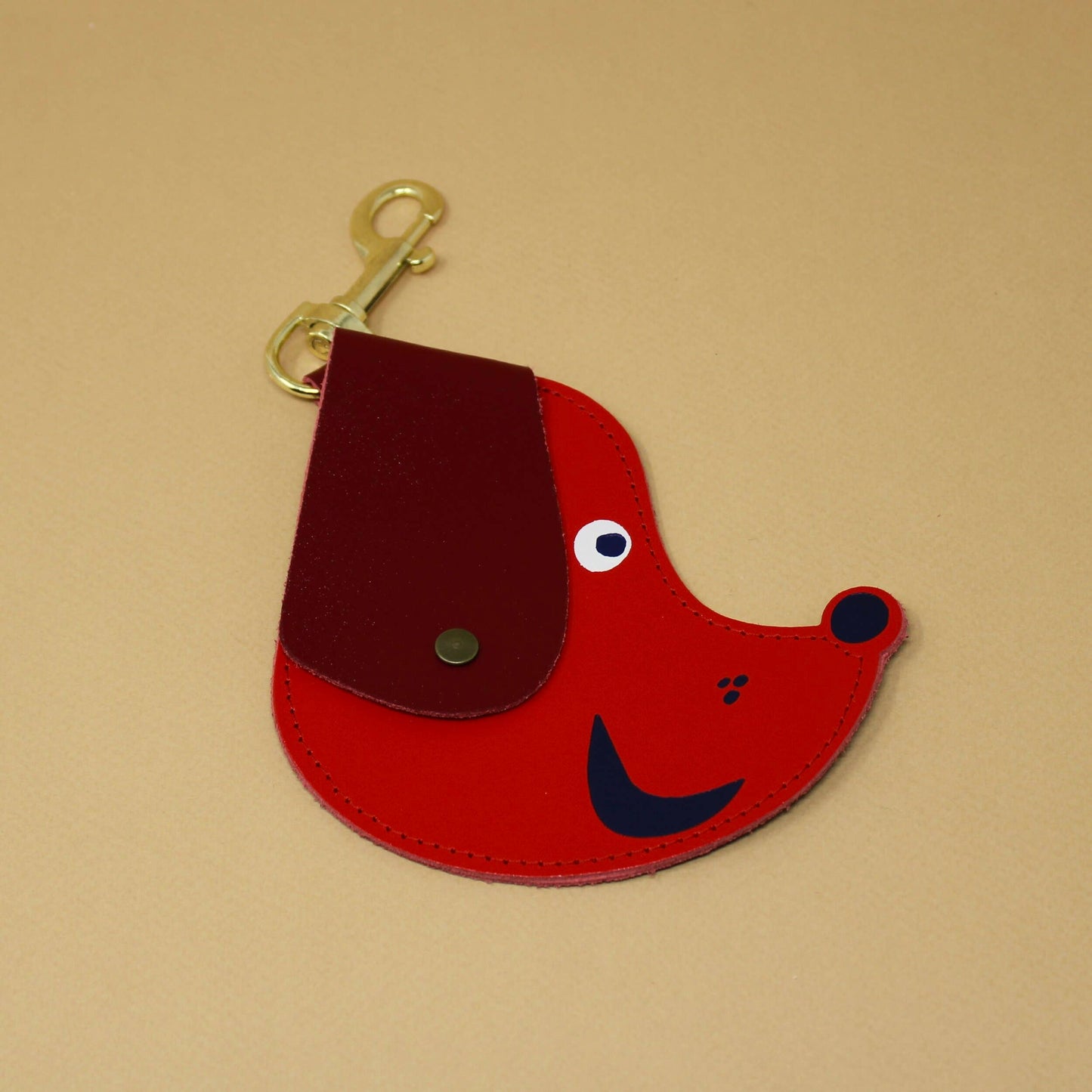 Doggy Bag Holder with Clip - Red/Dark Red