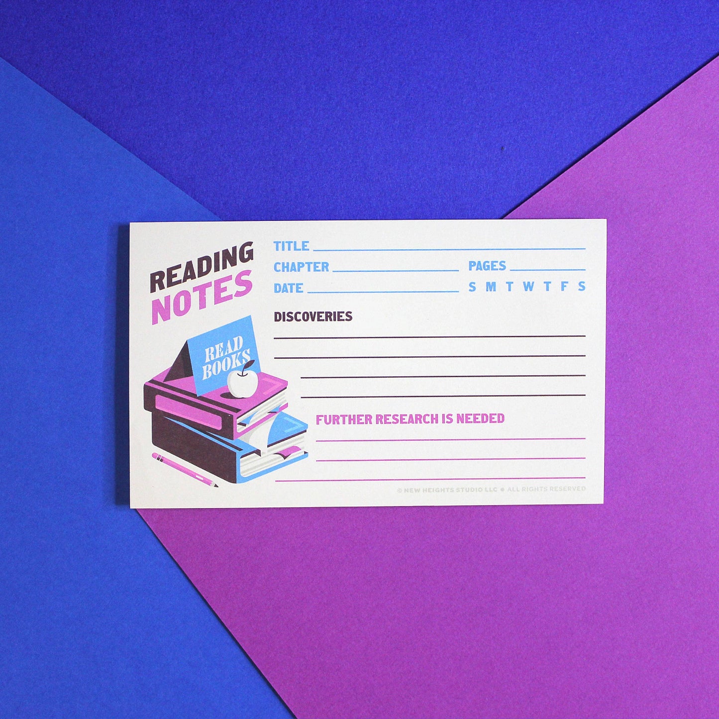 "Reading Notes" Sticky Notes For Annotations (5x3)