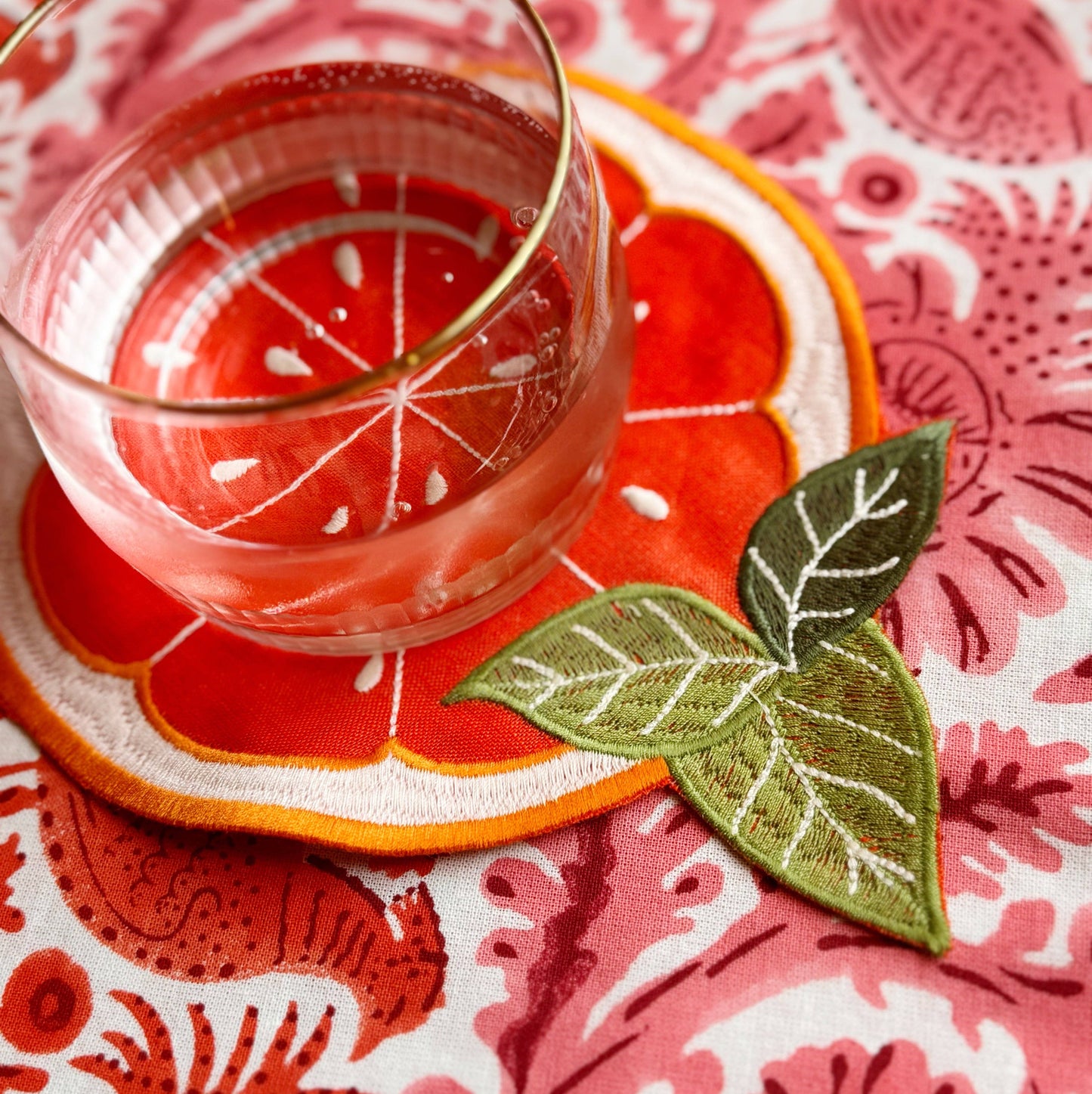 Orange Slice Napkins, set of 4