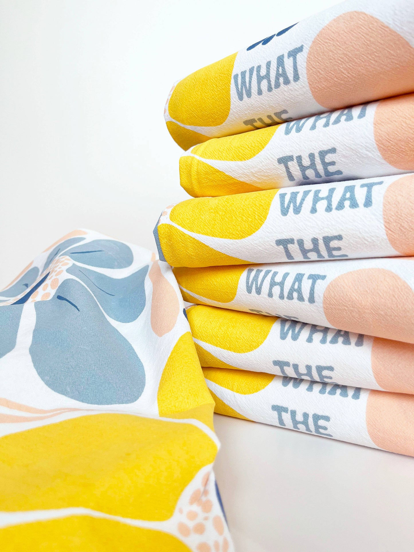 What the Shit Multicolor Flowers Kitchen Towel