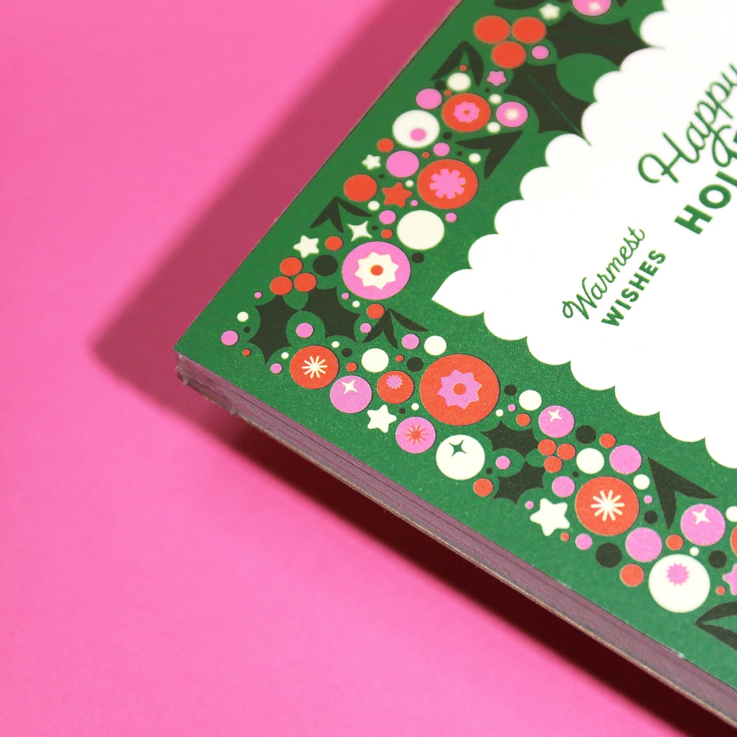 "Cheerful Garland" Christmas Notepad Stationery (4x6)