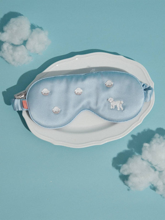 "Pan Pan" Silk Sleep Eye Mask - Sky Blue