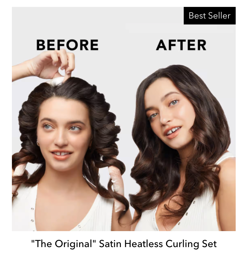 Satin Heatless Curling Set - Sunset Tie Dye