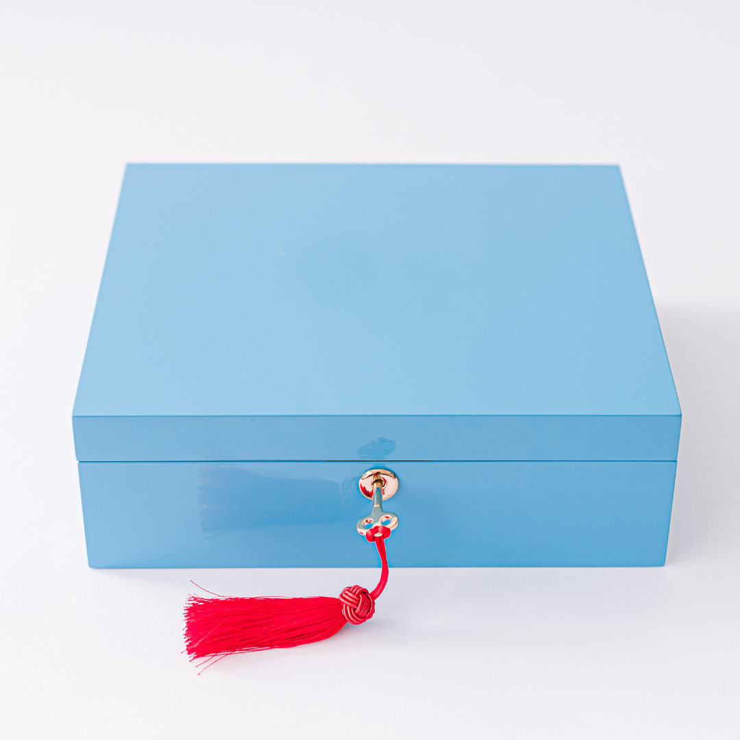 Blue Illumination Lacquer Keepsake Stationery Set