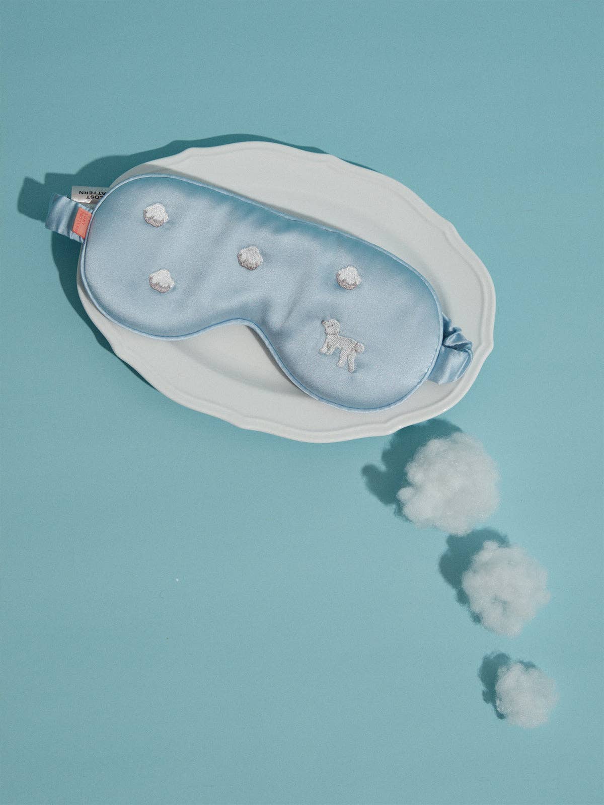 "Pan Pan" Silk Sleep Eye Mask - Sky Blue