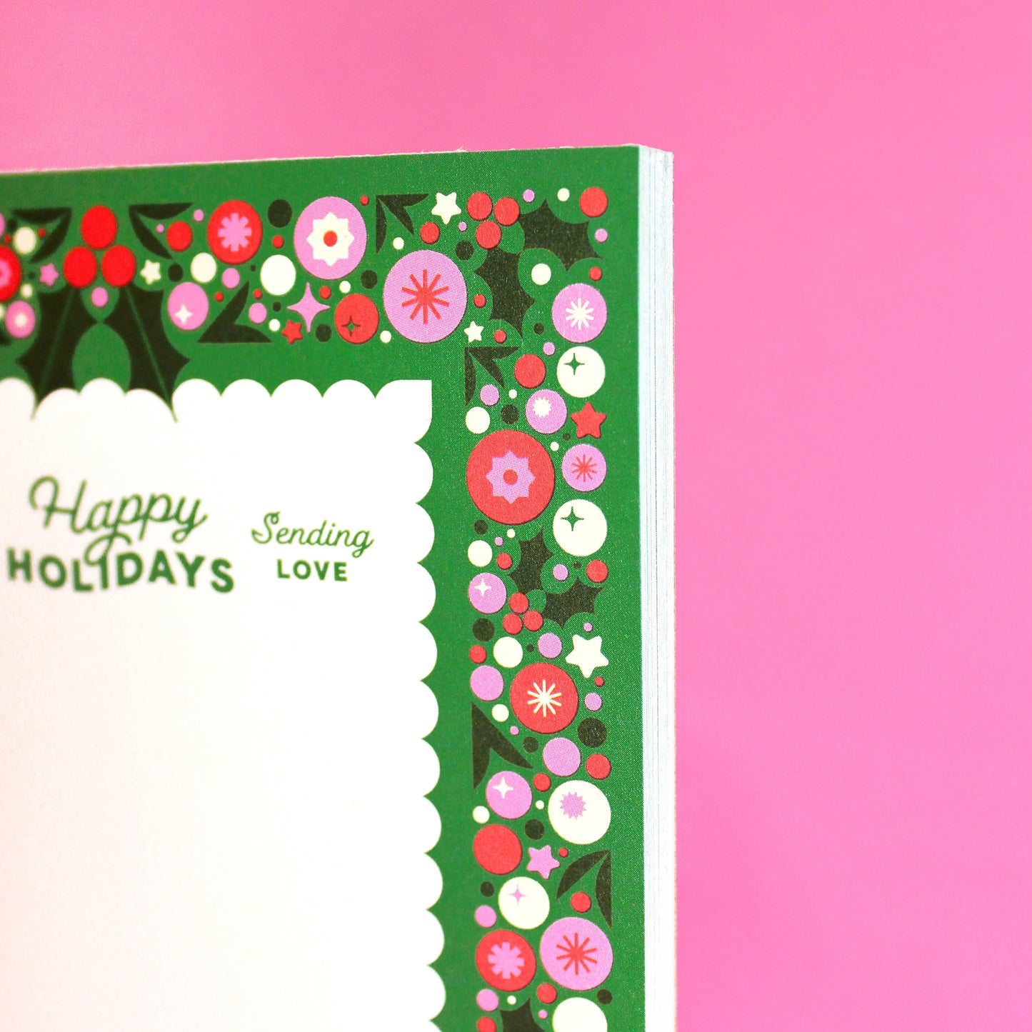 "Cheerful Garland" Christmas Notepad Stationery (4x6)