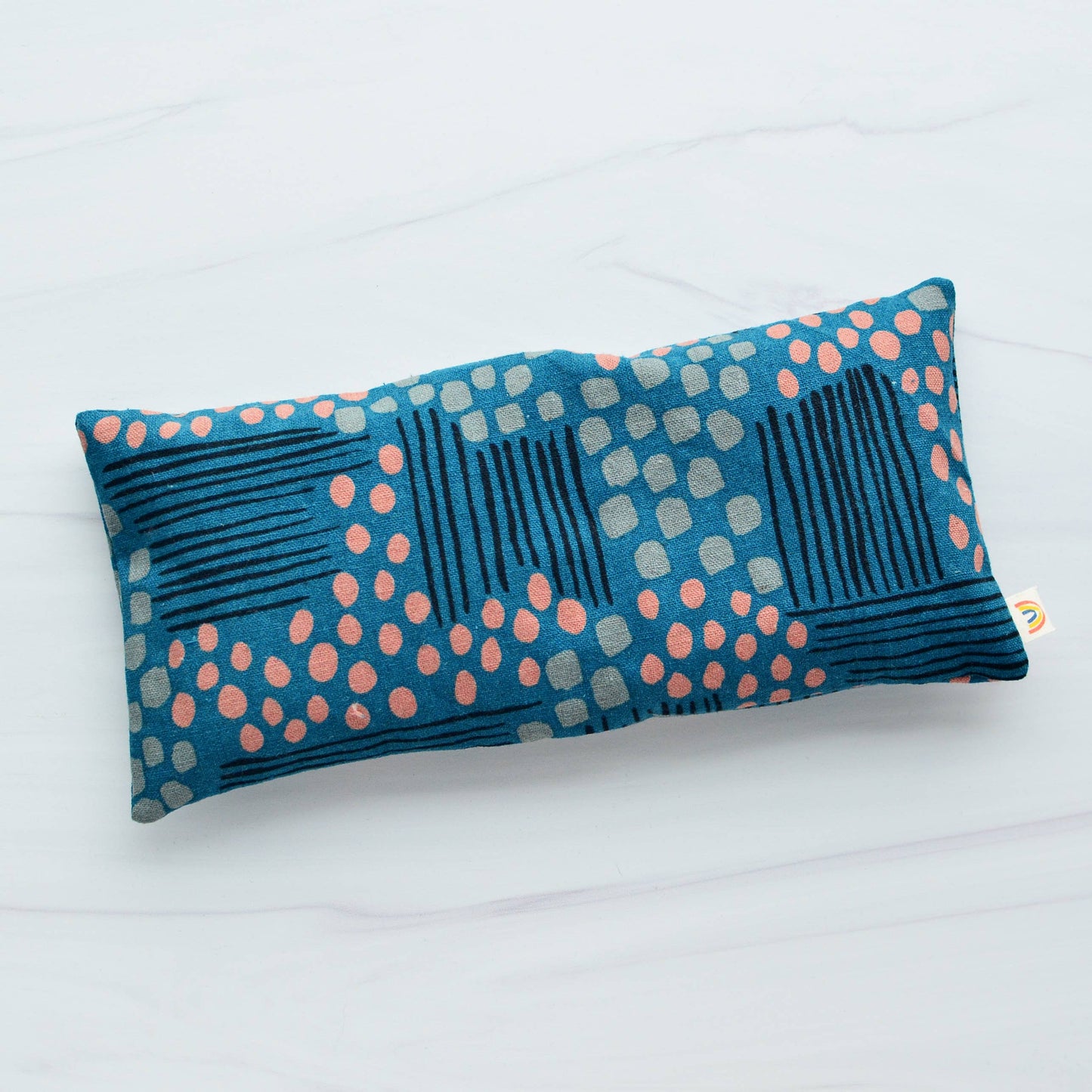 Weighted Lavender Eye Pillow in Aerial View Midnight Canvas: Lavender