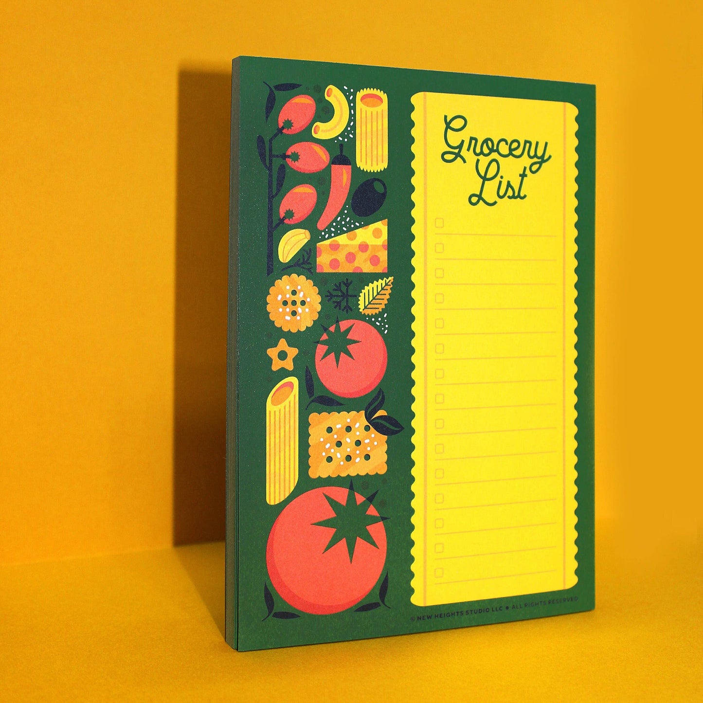 New Heights Studio - Italian Food Themed Grocery List Notepad (5x7)